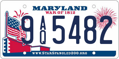 MD license plate 9AQ5482