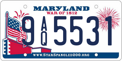 MD license plate 9AQ5531