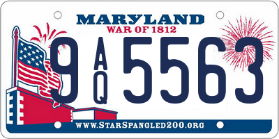 MD license plate 9AQ5563