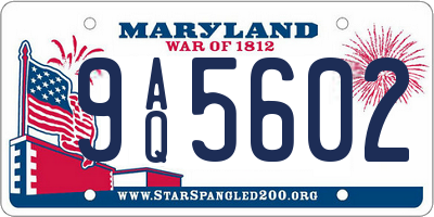MD license plate 9AQ5602