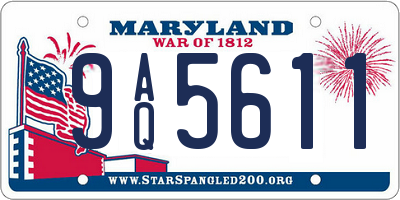 MD license plate 9AQ5611