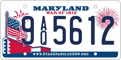 MD license plate 9AQ5612