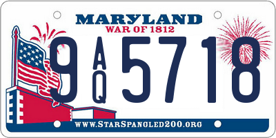 MD license plate 9AQ5718