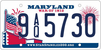 MD license plate 9AQ5730