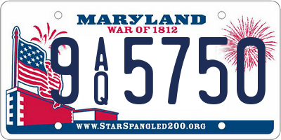 MD license plate 9AQ5750