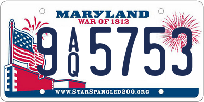 MD license plate 9AQ5753