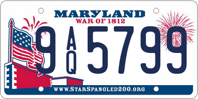 MD license plate 9AQ5799
