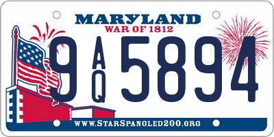 MD license plate 9AQ5894