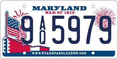 MD license plate 9AQ5979