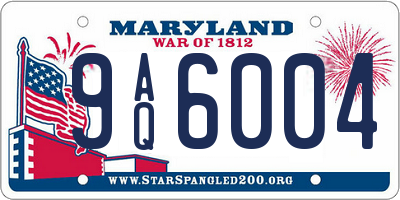 MD license plate 9AQ6004