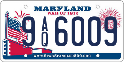 MD license plate 9AQ6009