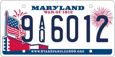 MD license plate 9AQ6012