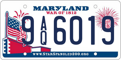 MD license plate 9AQ6019