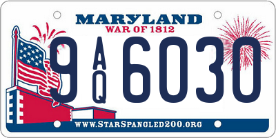 MD license plate 9AQ6030