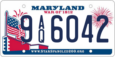 MD license plate 9AQ6042