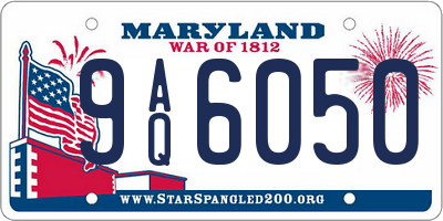 MD license plate 9AQ6050