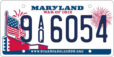 MD license plate 9AQ6054