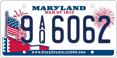 MD license plate 9AQ6062