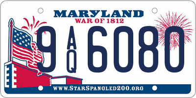 MD license plate 9AQ6080