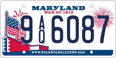 MD license plate 9AQ6087