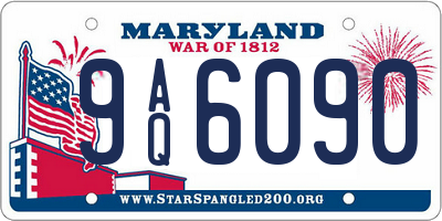 MD license plate 9AQ6090