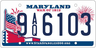 MD license plate 9AQ6103