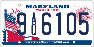 MD license plate 9AQ6105