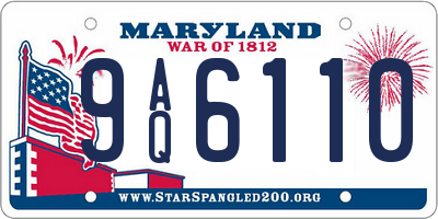MD license plate 9AQ6110