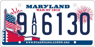 MD license plate 9AQ6130