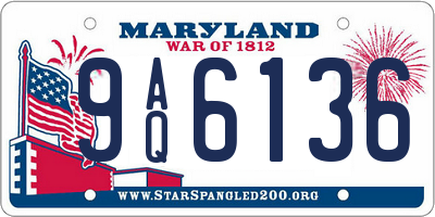 MD license plate 9AQ6136