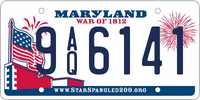 MD license plate 9AQ6141