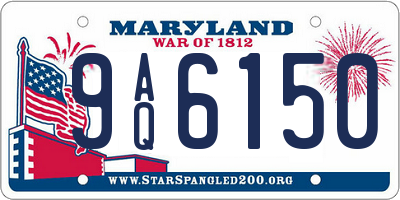 MD license plate 9AQ6150