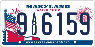MD license plate 9AQ6159