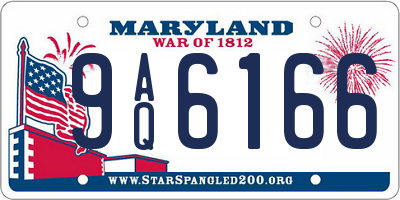 MD license plate 9AQ6166