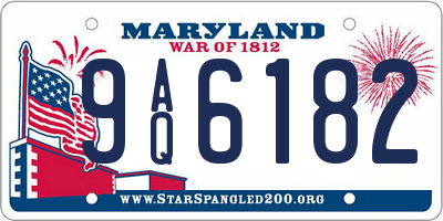 MD license plate 9AQ6182