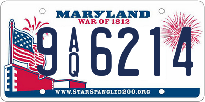 MD license plate 9AQ6214