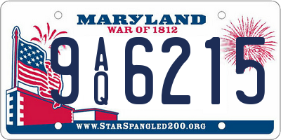 MD license plate 9AQ6215