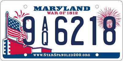MD license plate 9AQ6218