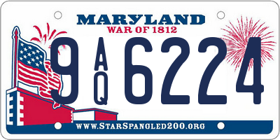 MD license plate 9AQ6224