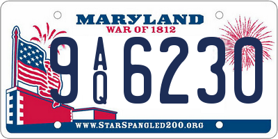 MD license plate 9AQ6230
