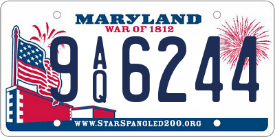 MD license plate 9AQ6244