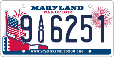 MD license plate 9AQ6251