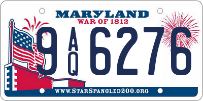 MD license plate 9AQ6276