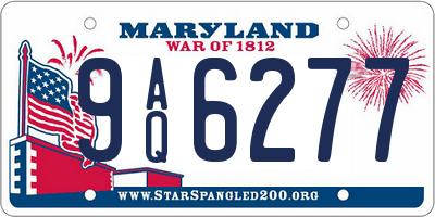 MD license plate 9AQ6277
