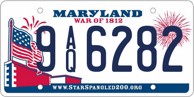 MD license plate 9AQ6282