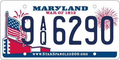 MD license plate 9AQ6290