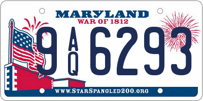 MD license plate 9AQ6293