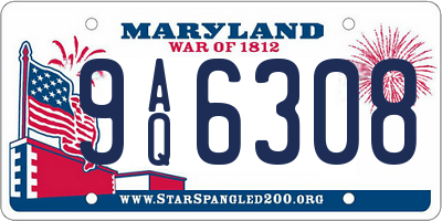 MD license plate 9AQ6308