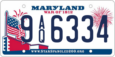 MD license plate 9AQ6334