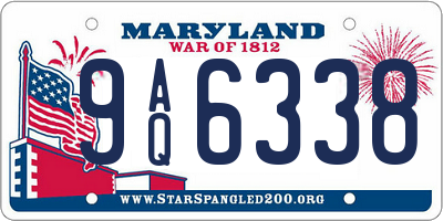 MD license plate 9AQ6338